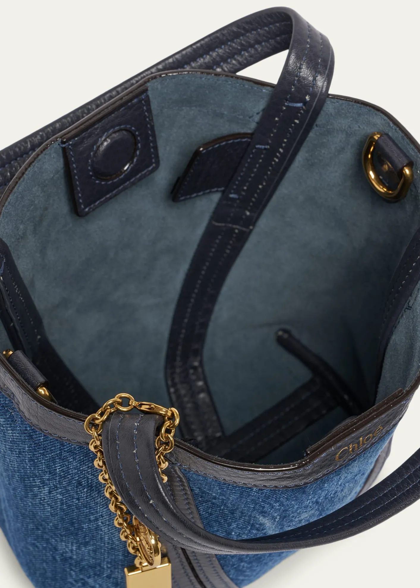 ChloeSpin Mini Tote Bag in Cotton Denim
