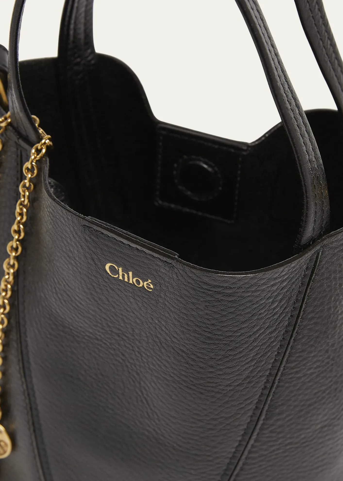 ChloeSpin Mini Tote Bag in Grained Calfskin