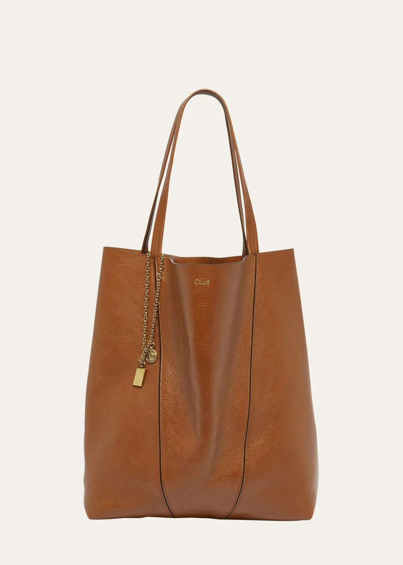 ChloeSpin North-South Tote Bag in Leather