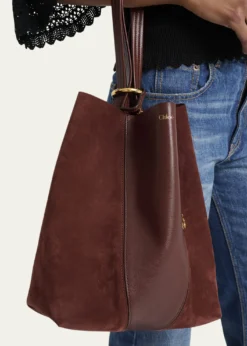ChloeSpin Tote Bag in Grain Leather & Suede