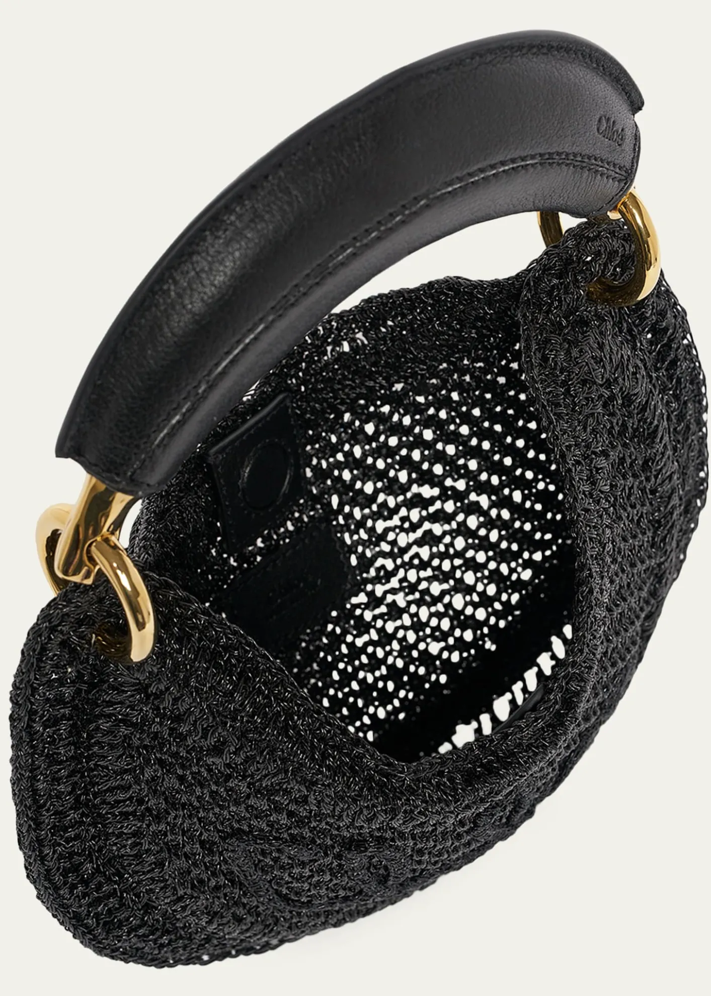 ChloeSummer Banana Mini Hobo Bag in Metallic Crochet