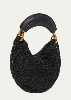 ChloeSummer Banana Mini Hobo Bag in Metallic Crochet
