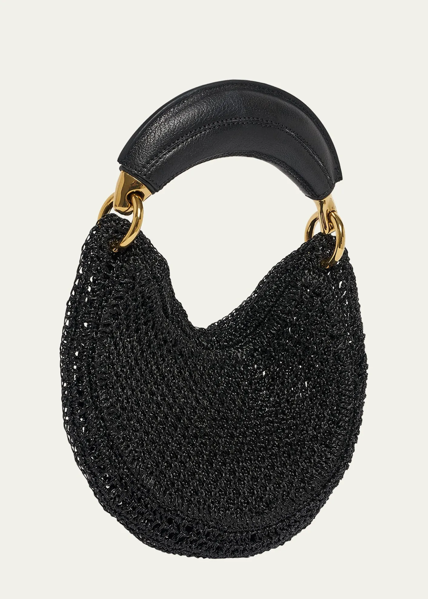ChloeSummer Banana Mini Hobo Bag in Metallic Crochet