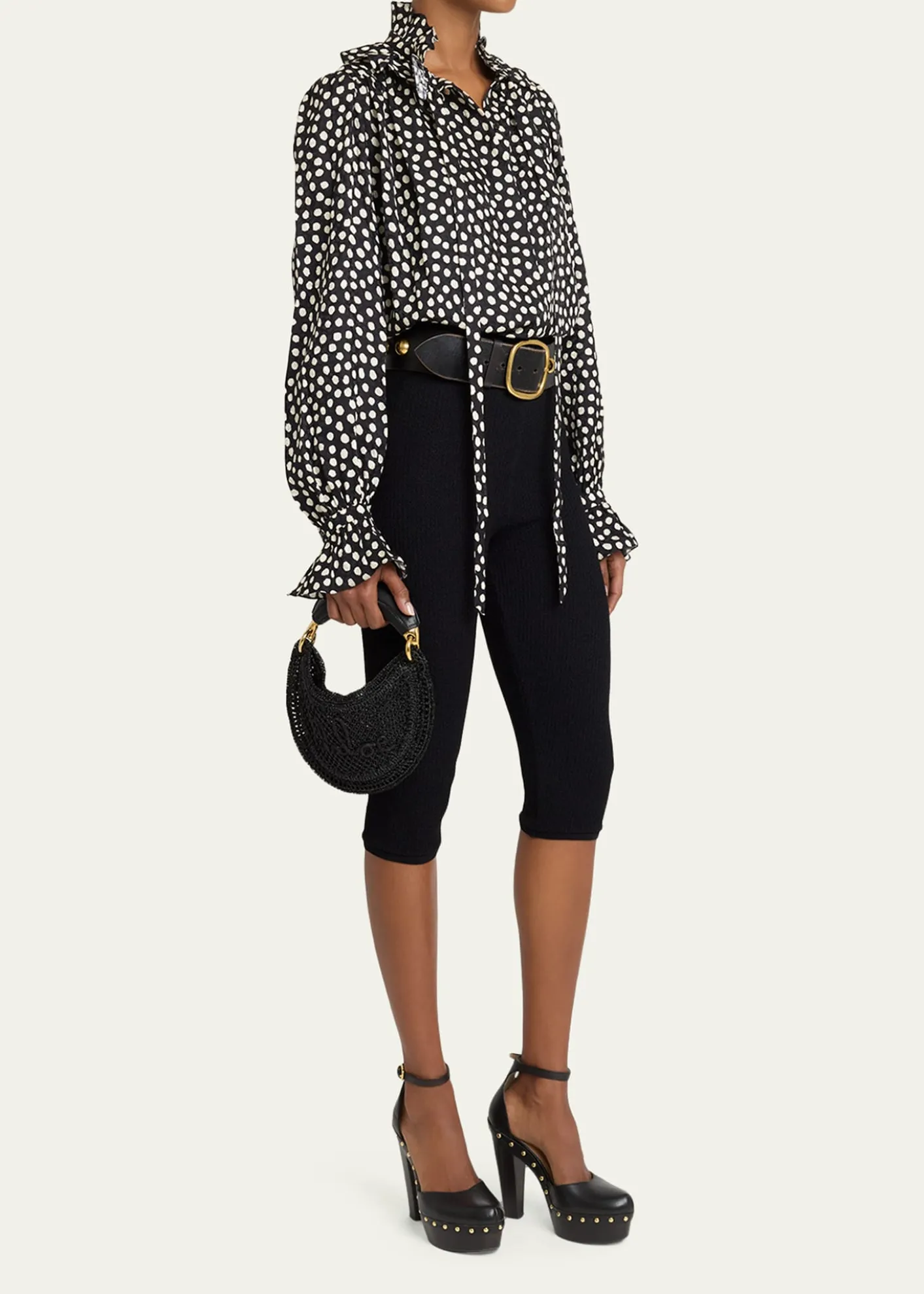 ChloeSummer Banana Mini Hobo Bag in Metallic Crochet