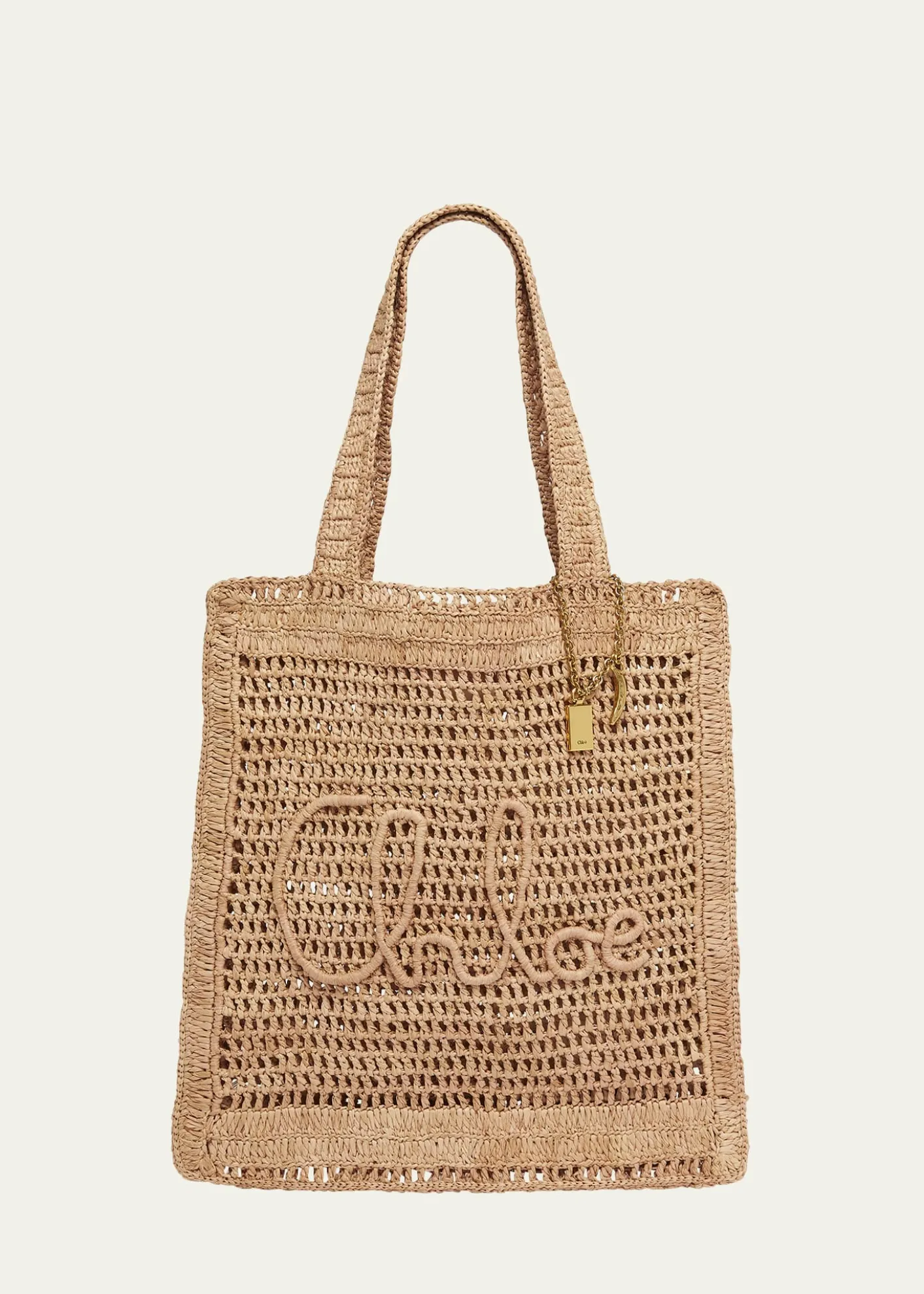 ChloeSummer Banana Tote Bag in Crochet Fabric