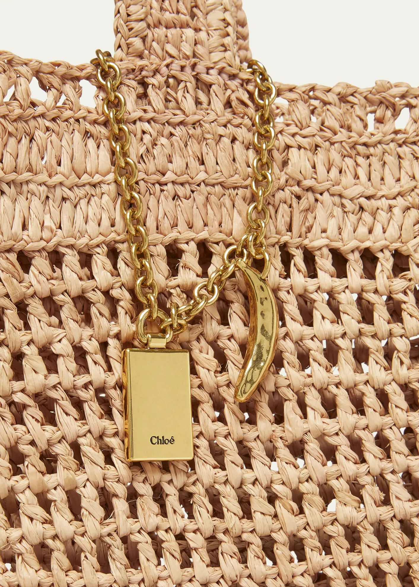 ChloeSummer Banana Tote Bag in Crochet Fabric