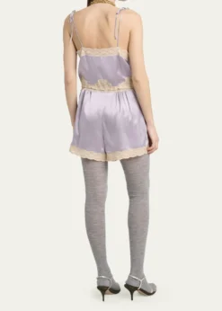 ChloeWashed Silk Satin Romper