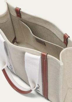 ChloeWoody Medium Tote Bag in Linen