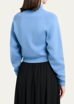 ChloeWool Knit and Lace Pullover