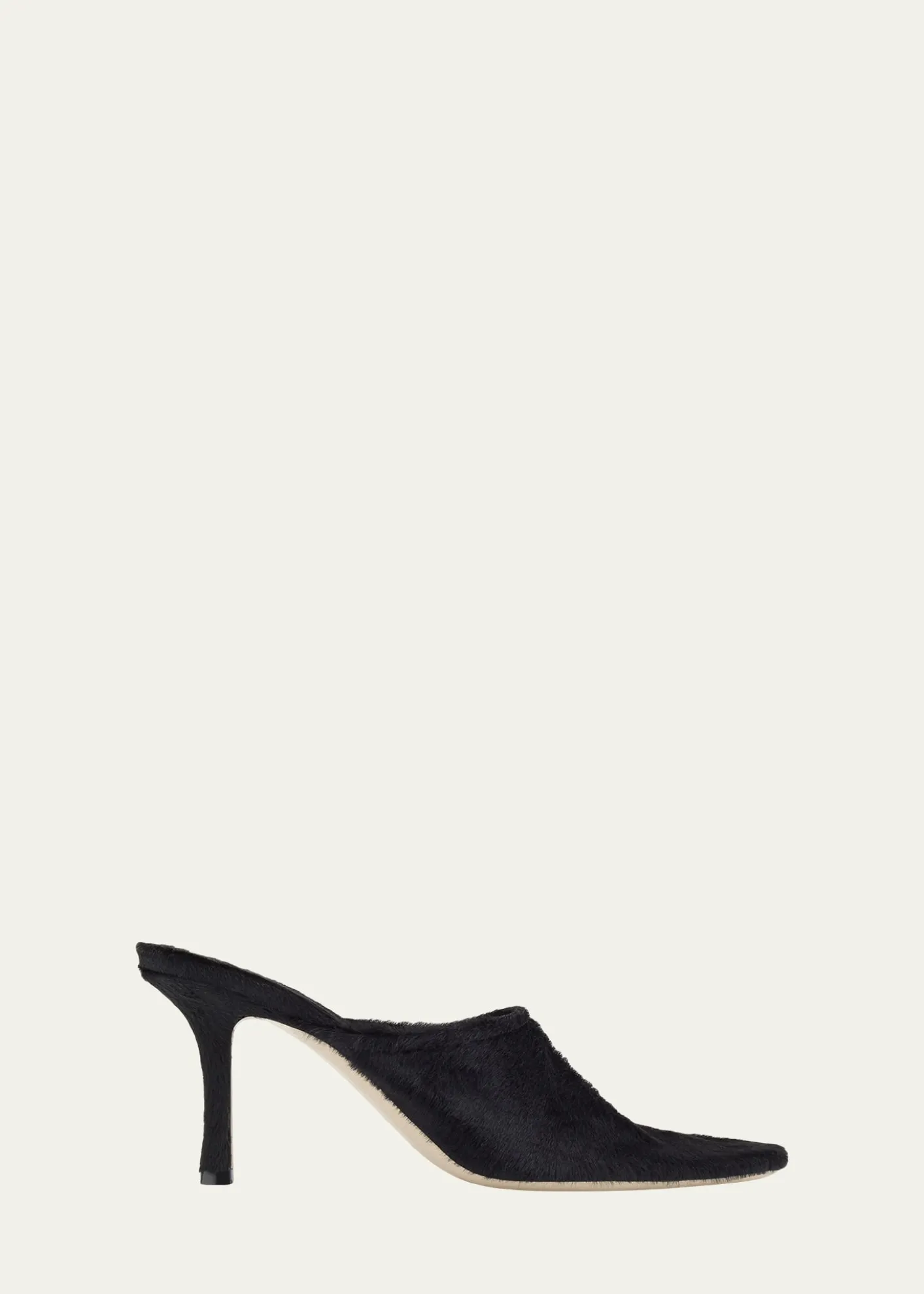 Christen 75mm Elipse Calf Hair Mules