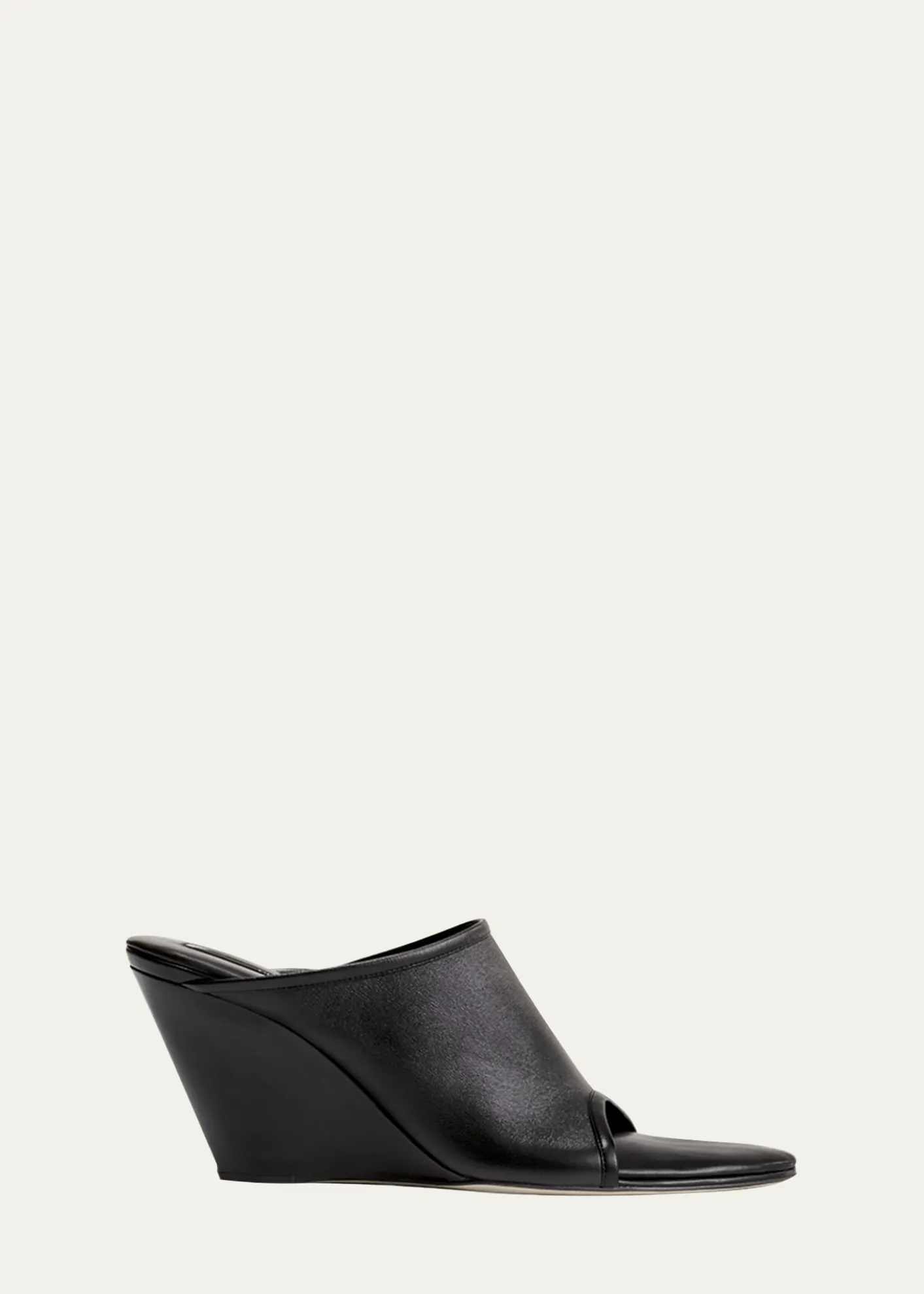 ChristenStretch Leather Wedge Slide Sandals