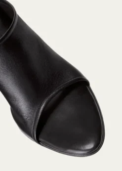 ChristenStretch Leather Wedge Slide Sandals
