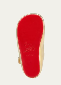 Christian LouboutinGirl's Love Chick Metallic Leather Ballerina Shoes, Baby