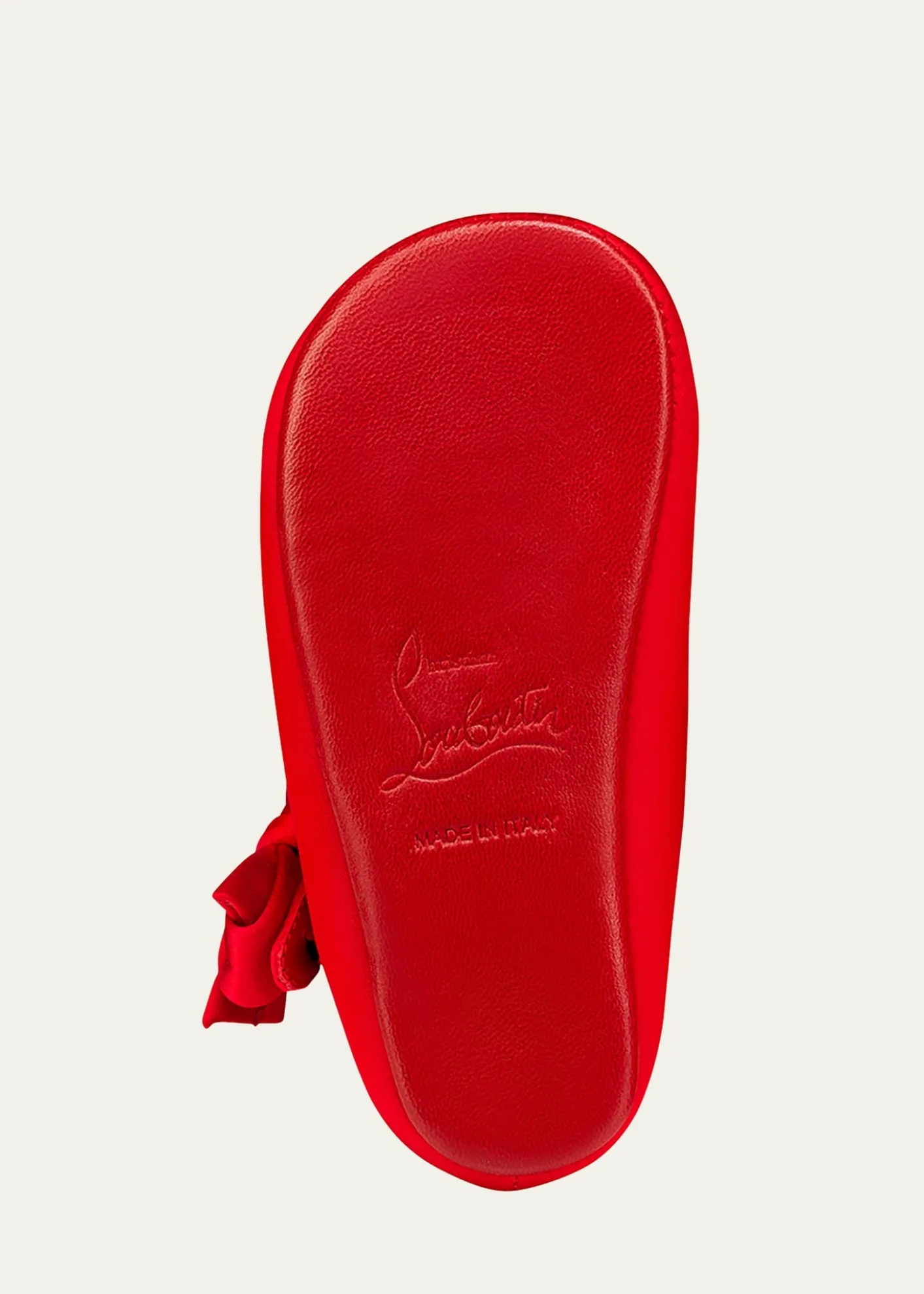 Christian LouboutinGirl's Lou Babe Satin Bow Ballet Flats, Baby
