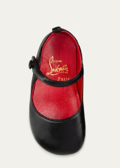 Christian LouboutinGirl's Love Chick Nappa Leather Ballerina Shoes, Baby