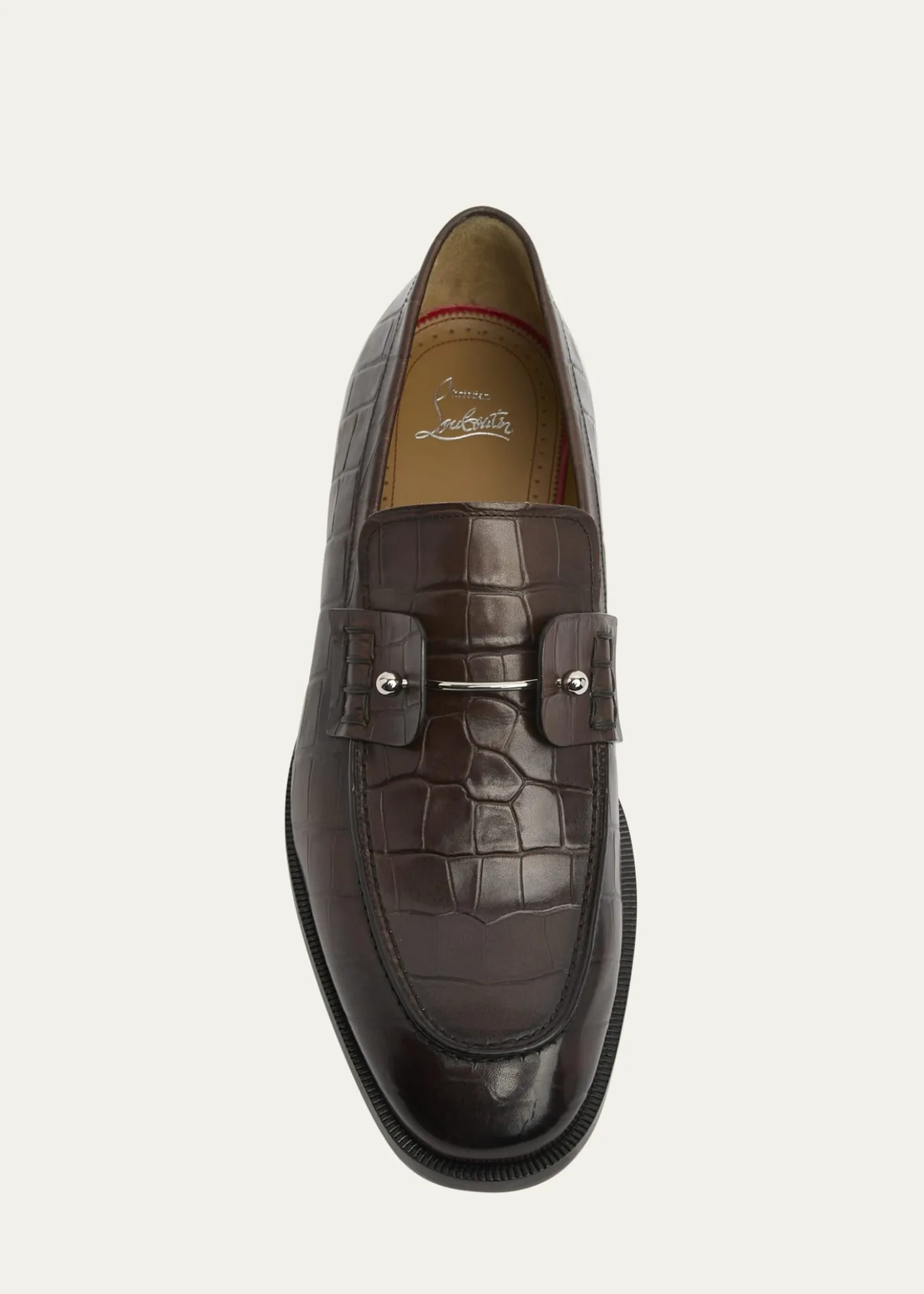 Christian LouboutinMen's Chambelimoc Croc-Effect Loafers