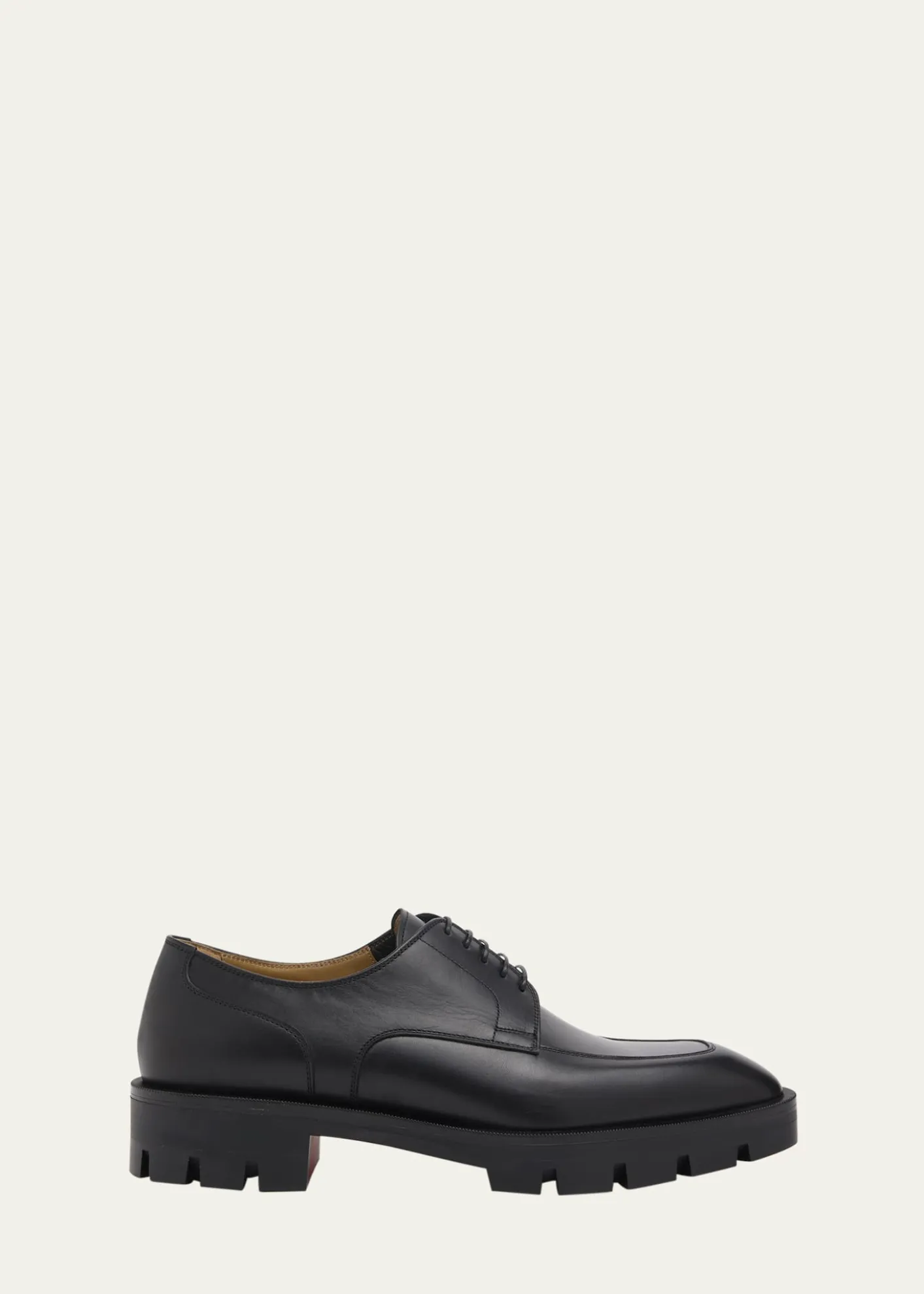 Christian LouboutinMen's Davisol Lion Leather Lug-Sole Derby Shoes