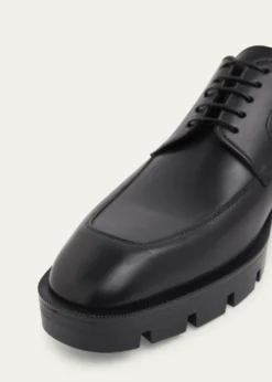 Christian LouboutinMen's Davisol Lion Leather Lug-Sole Derby Shoes