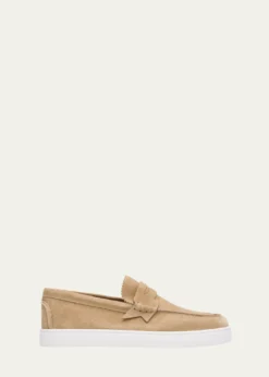 Christian LouboutinMen's The Harold I Flat Leather Red-Sole Boat Shoes