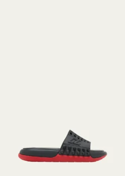 Christian LouboutinMen's Take It Easy Rubber Slide Sandals