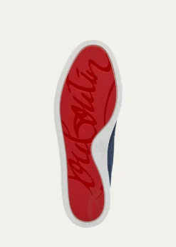 Christian LouboutinMen's Varsiboat Red Sole Leather Boat Shoes