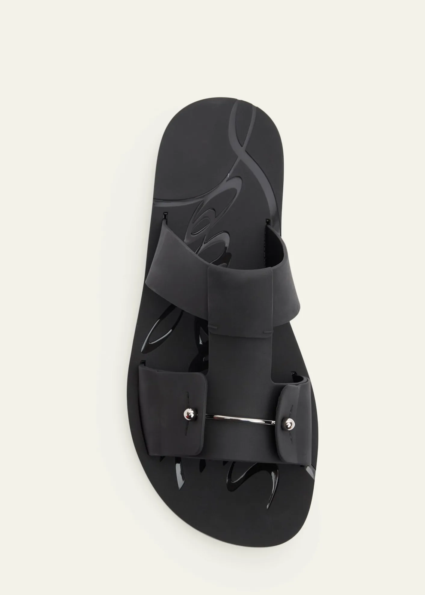 Christian LouboutinMen's Zakouski Flat Rubber Sandals