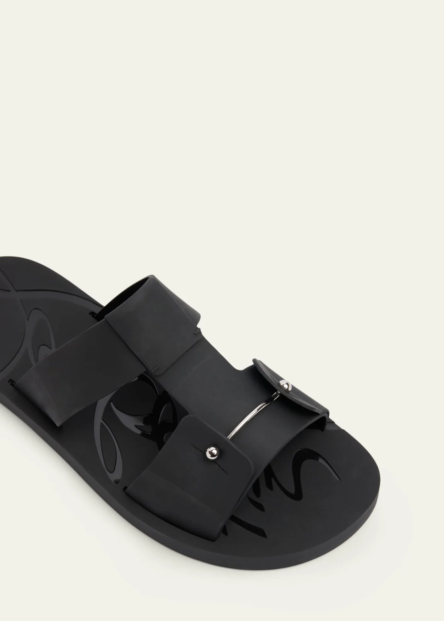 Christian LouboutinMen's Zakouski Flat Rubber Sandals