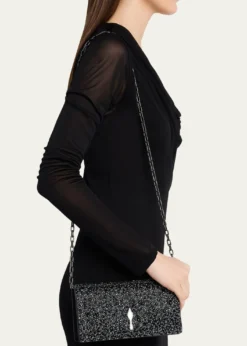 Christian LouboutinBettina Bead-Encrusted Leather Clutch Bag