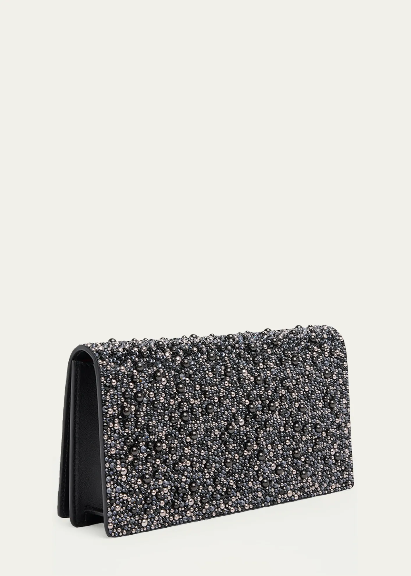 Christian LouboutinBettina Bead-Encrusted Leather Clutch Bag