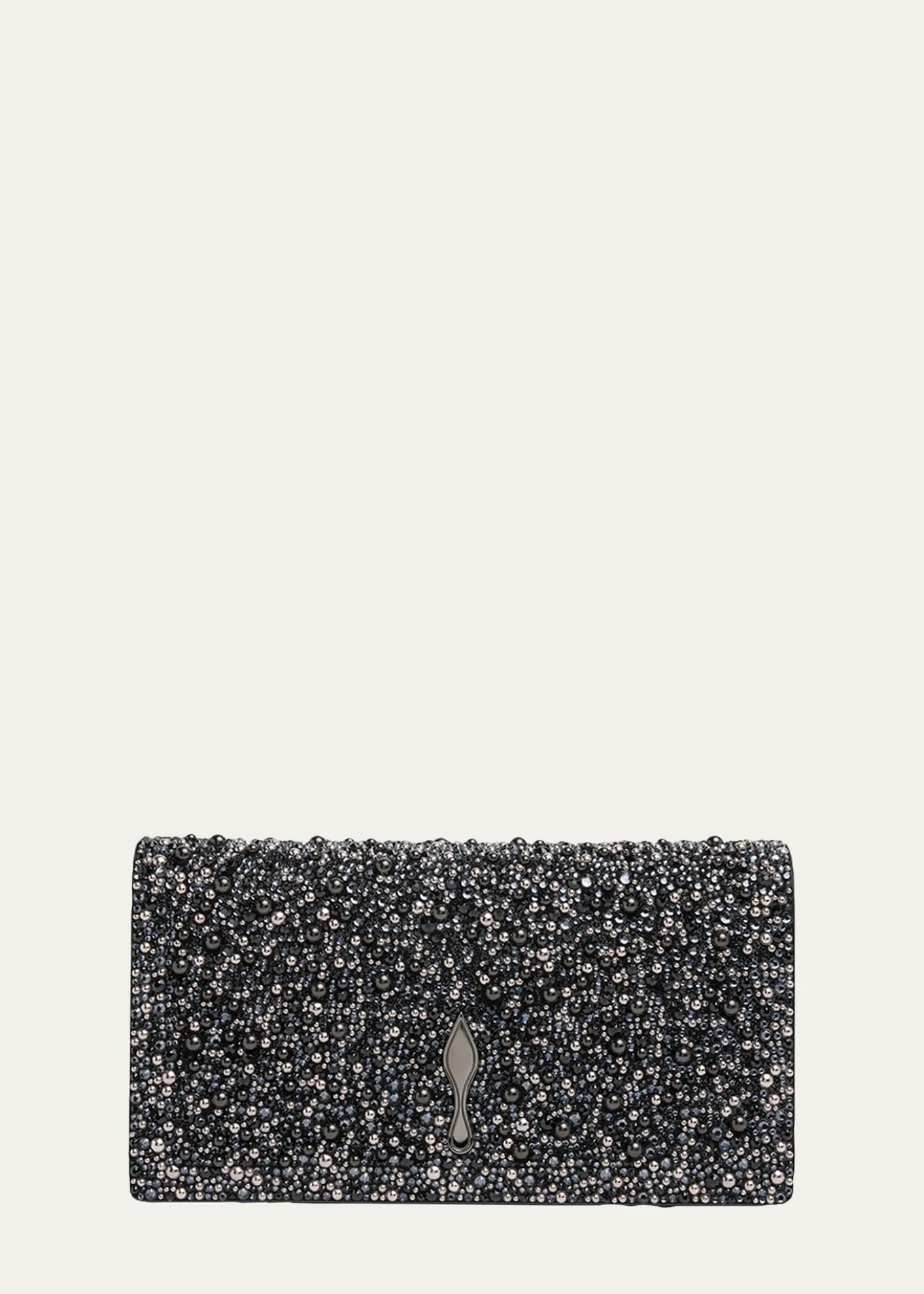 Christian LouboutinBettina Bead-Encrusted Leather Clutch Bag