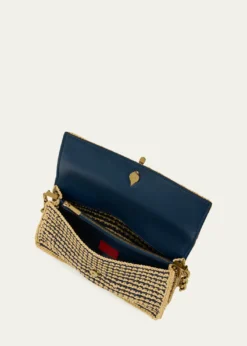 Christian LouboutinBettina Crossbody Bag in Striped Crochet Raffia