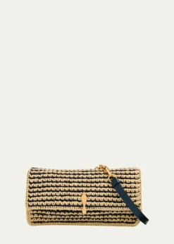 Christian LouboutinBettina Crossbody Bag in Striped Crochet Raffia