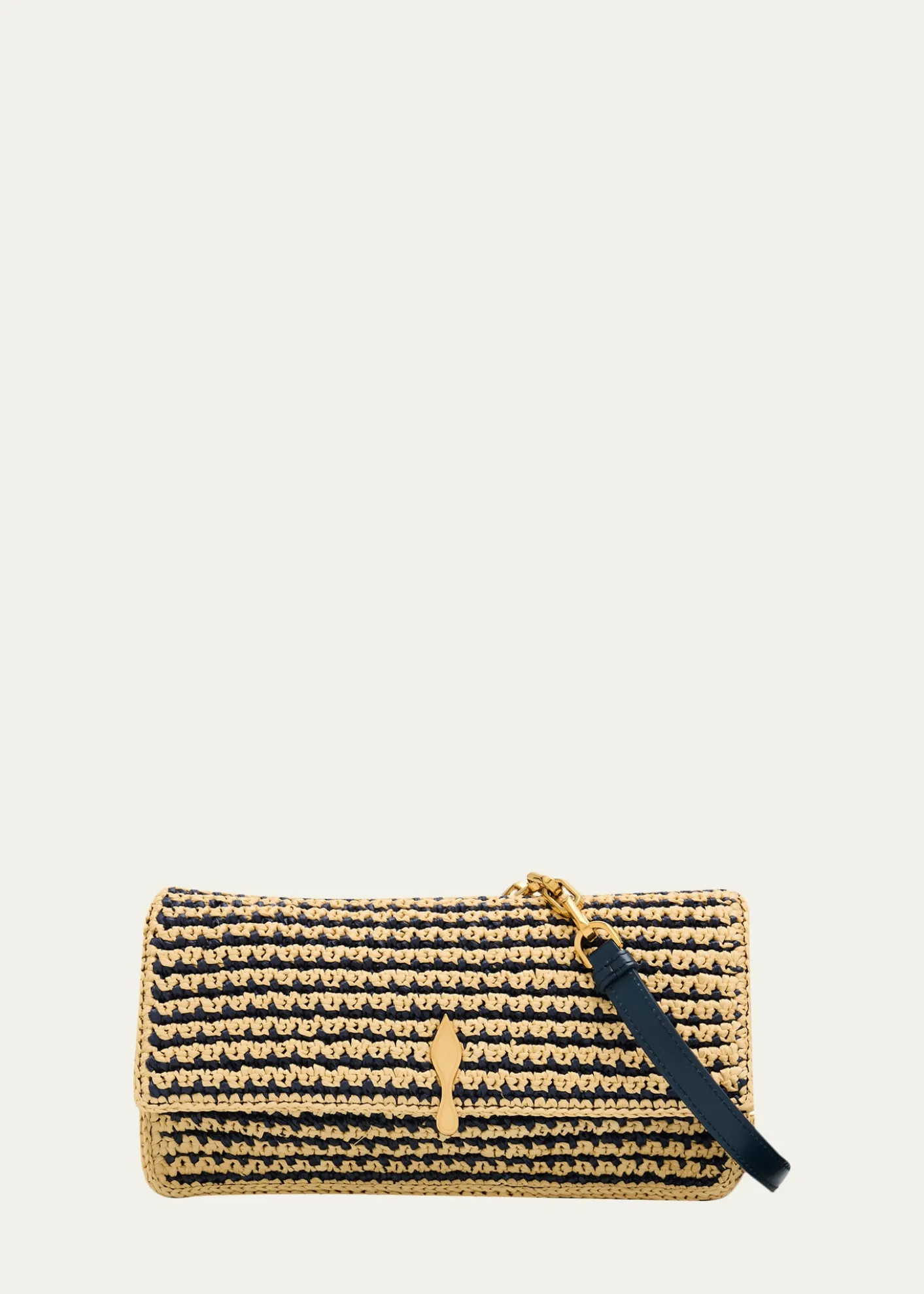 Christian LouboutinBettina Crossbody Bag in Striped Crochet Raffia