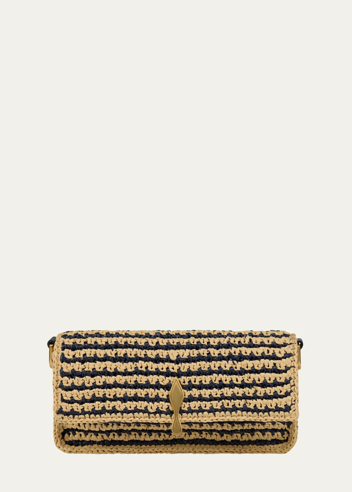 Christian LouboutinBettina Mini Crossbody Bag in Striped Crochet Raffia