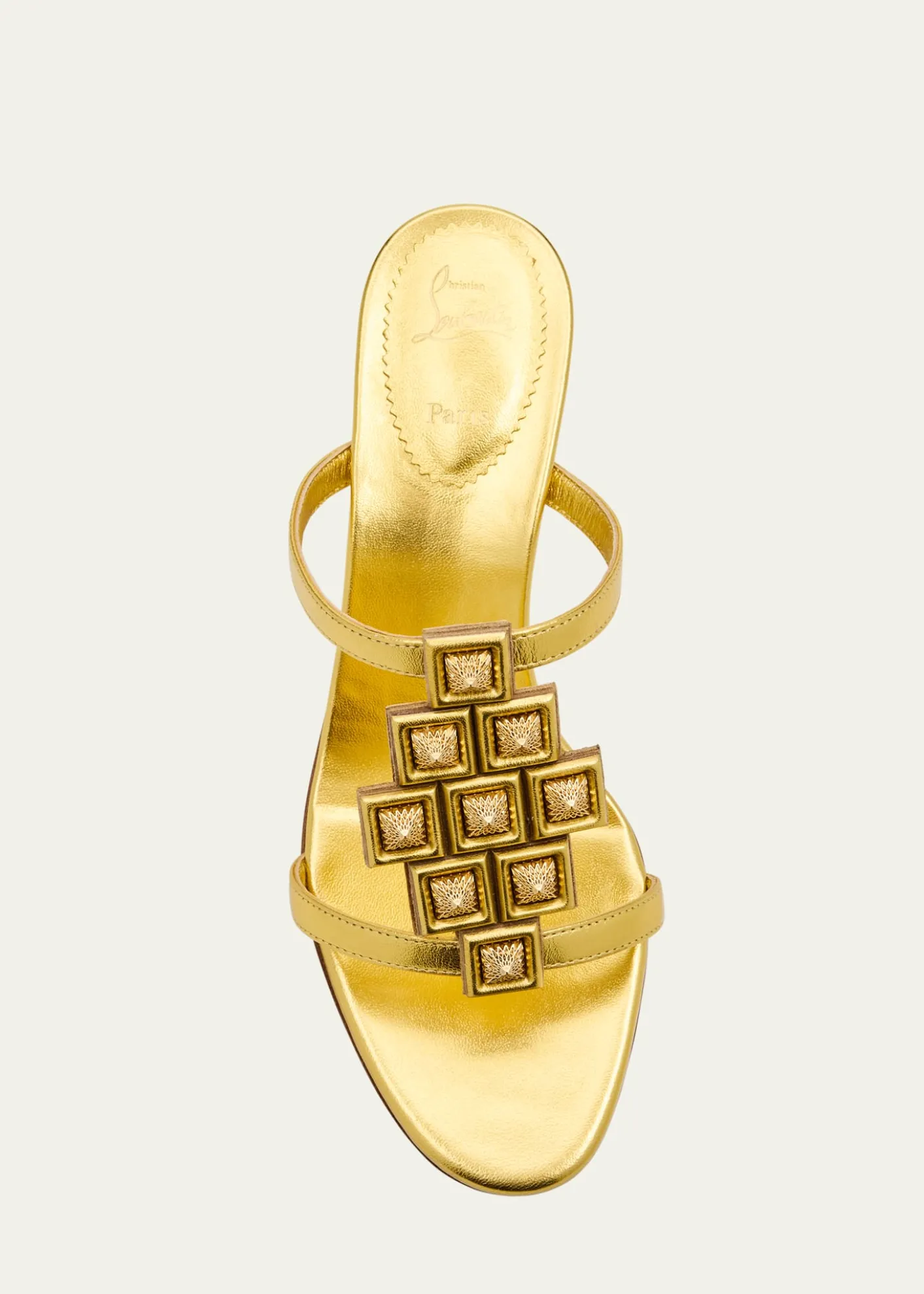 Christian LouboutinDiwalina Spike Metallic Nappa Leather Sandals