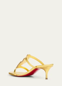 Christian LouboutinDiwalina Spike Metallic Nappa Leather Sandals