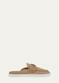Christian LouboutinDonna Nubuck Leather Boat Shoe Mules