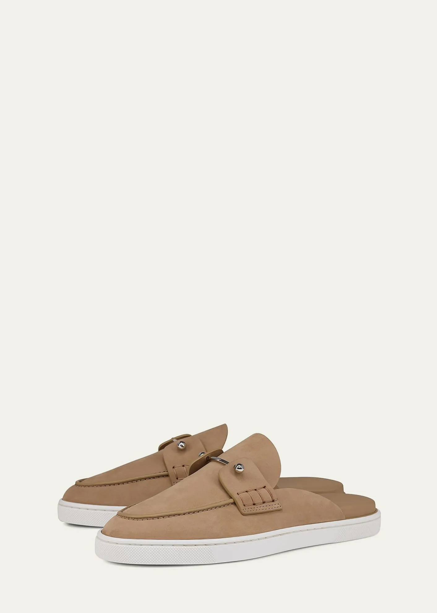 Christian LouboutinDonna Nubuck Leather Boat Shoe Mules