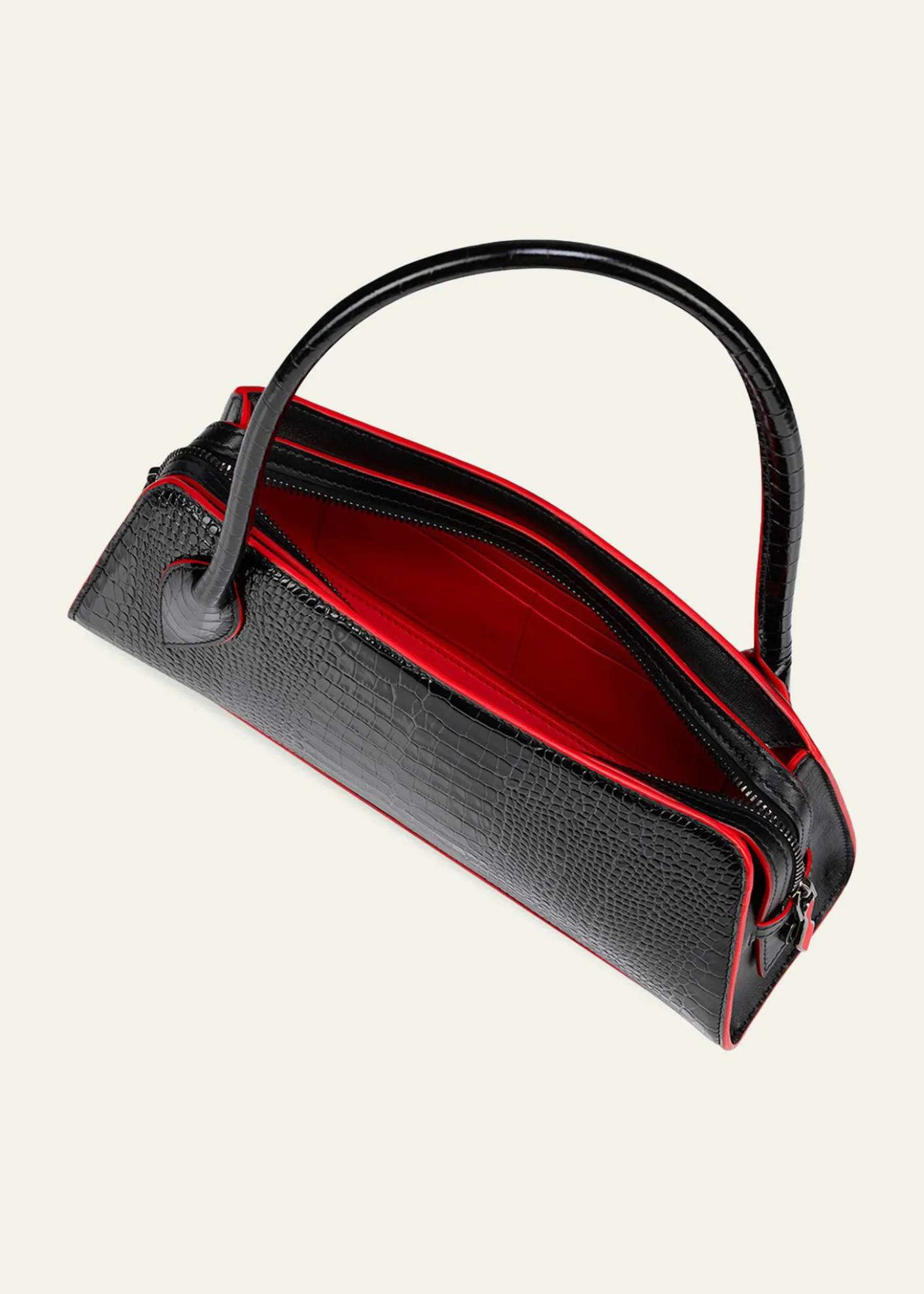 Christian LouboutinEloise Croc-Embossed Leather Shoulder Bag