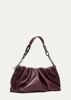 Christian LouboutinEva Pleated Nappa Leather Shoulder Bag