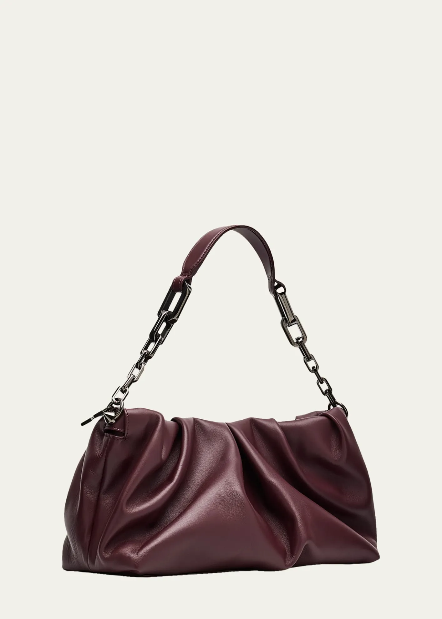Christian LouboutinEva Pleated Nappa Leather Shoulder Bag