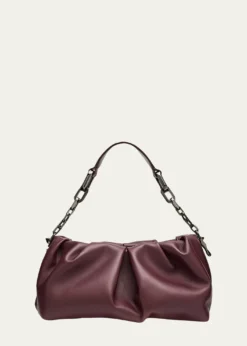 Christian LouboutinEva Pleated Nappa Leather Shoulder Bag