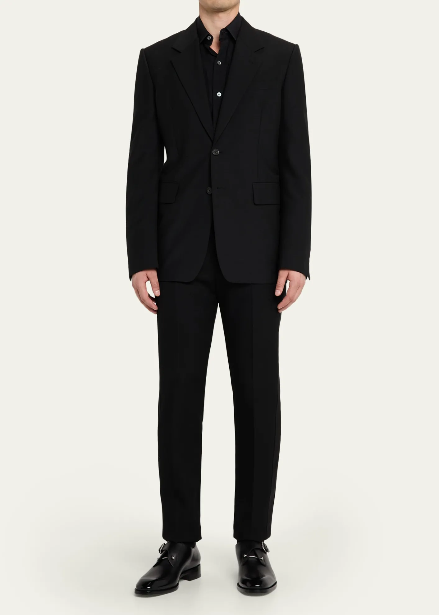 Christian LouboutinMen's Chambeli Monk-Strap Leather Loafers