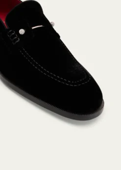 Christian LouboutinMen's Chambelimoc Night Strass Velvet Loafers