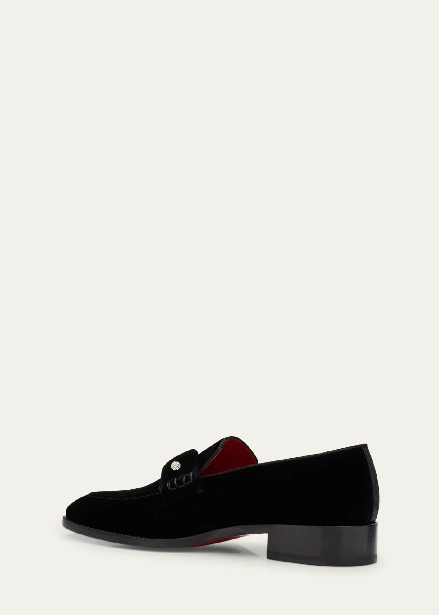 Christian LouboutinMen's Chambelimoc Night Strass Velvet Loafers
