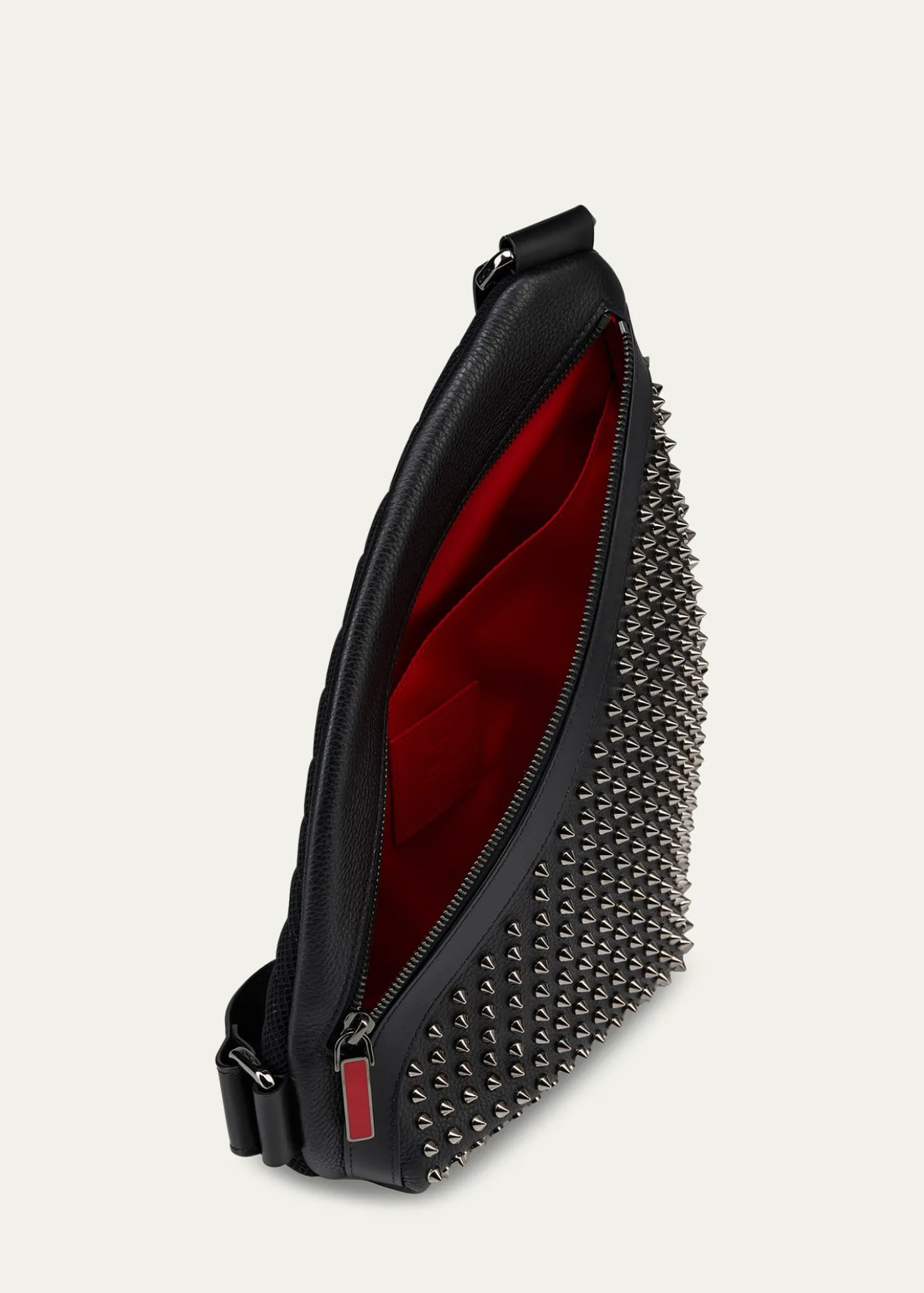 Christian LouboutinMen's Funky Leather Empire Spikes Sling Bag