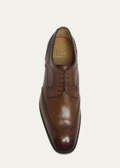Christian LouboutinMen's Grave Wingtip Brogue Leather Derby Shoes
