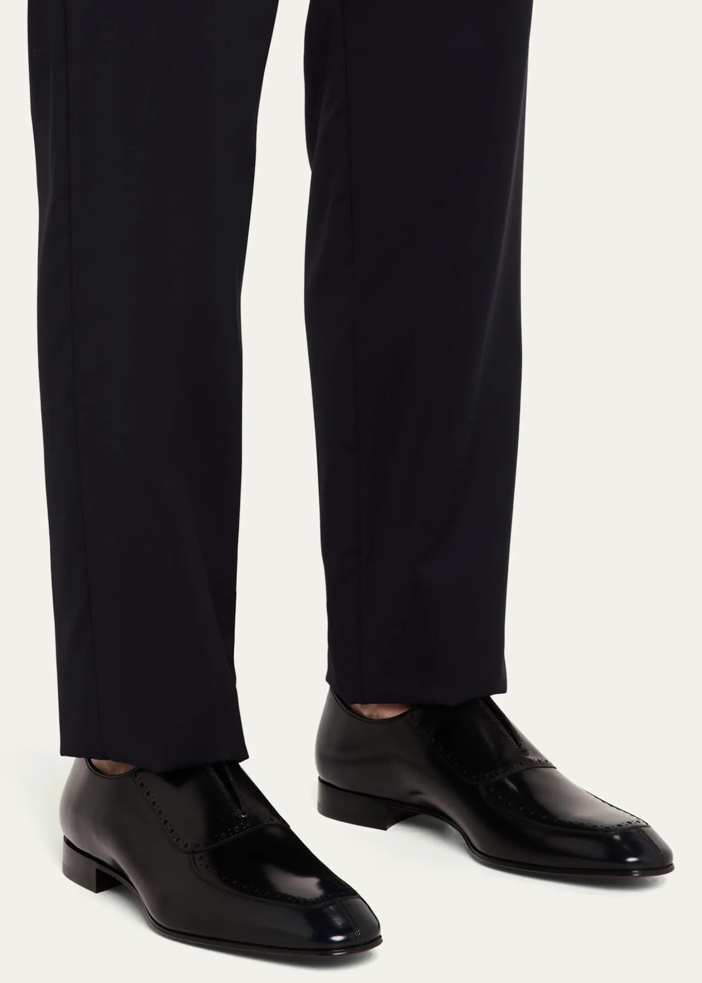Christian LouboutinMen's Lafitte Spike Leather Oxfords