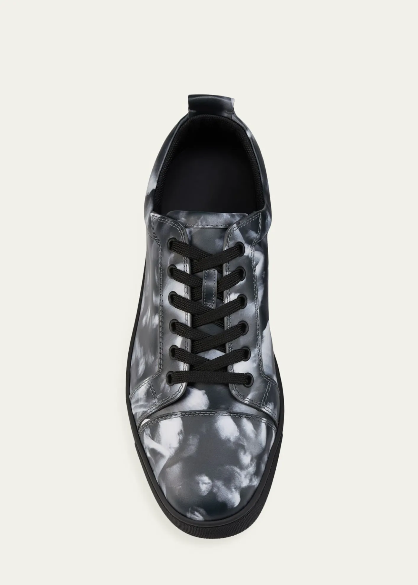 Christian LouboutinMen's Louis Jr Canopee Leather Low-Top Sneakers