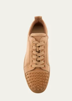 Christian LouboutinMen's Louis Junior Spikes Low-Top Suede Sneakers